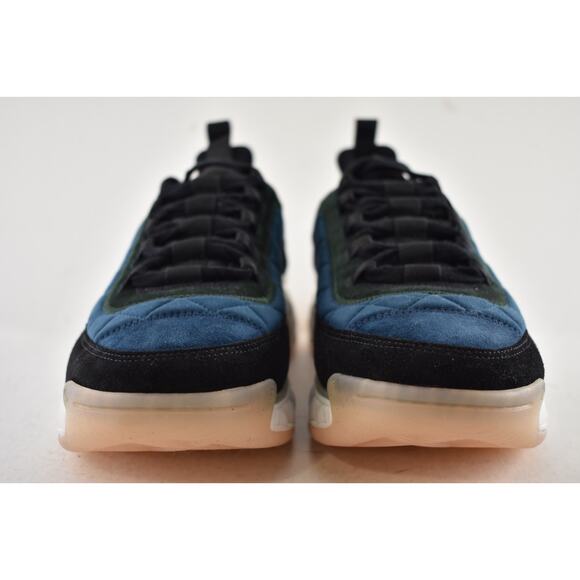 Chanel 21K Mens Blue Green White Black CC Logo Low Top Trainer Sneaker 44 11 - Picture 8 of 14